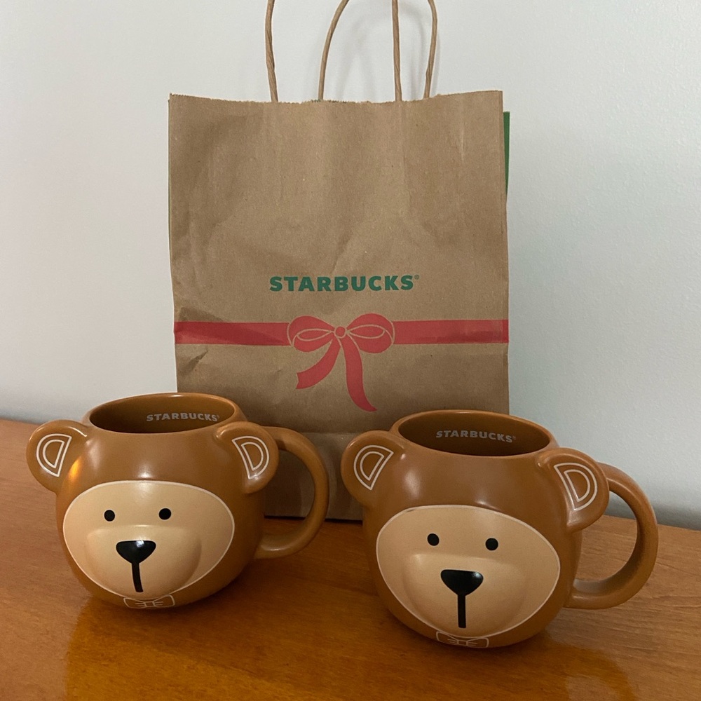 Starbucks Brown Bear Mugs Set